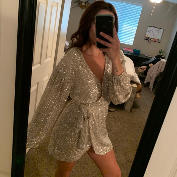 sequin dress princess polly Cinematic Mini | Black | Womens flaunting minidress covered in scores of twinkling sequins. Miss Me Sequin Mini Dress